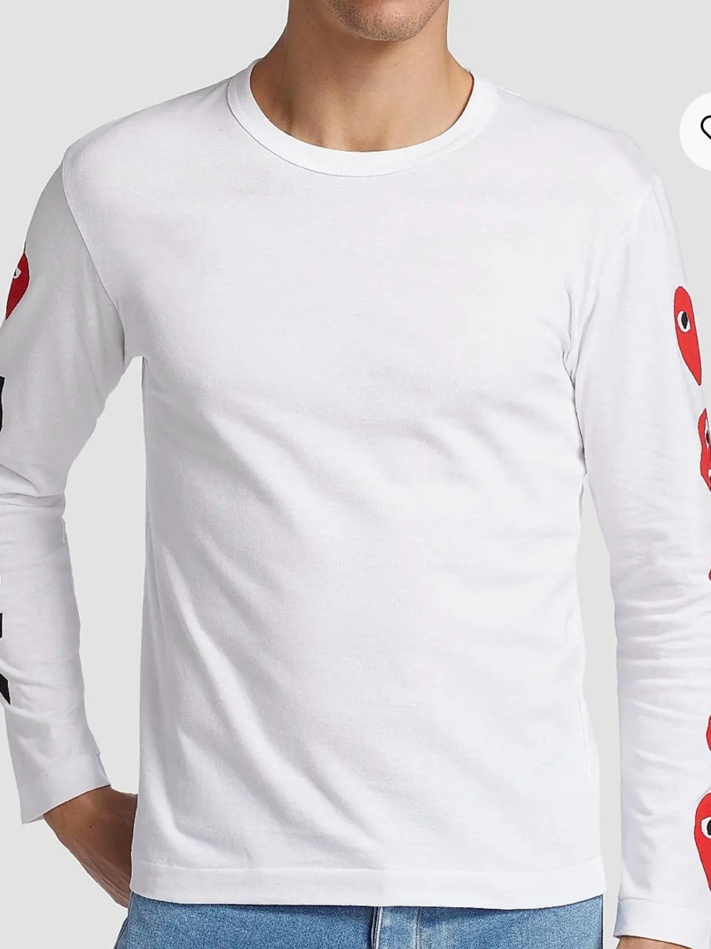 COMME DES GARÇONS PLAY Multi-Heart Long-Sleeve T-Shirt